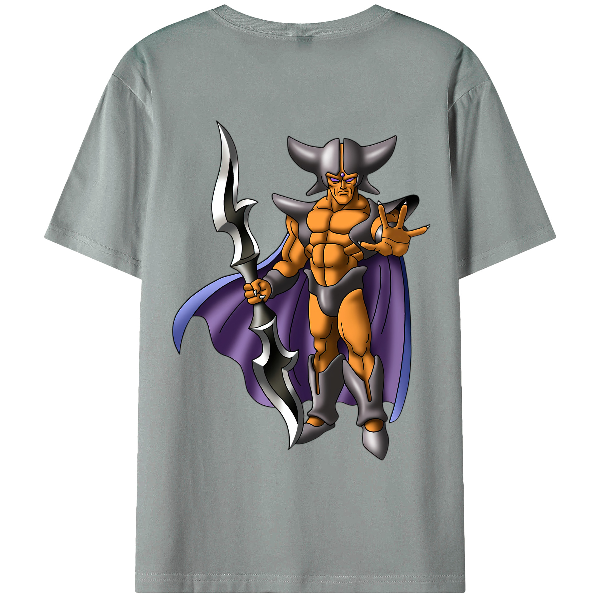（画像用） ドラゴンクエスト Doragon Kuesuto Dragon Quest 綿100％ メンズ半袖Tシャツ（バックプリント） 通気性